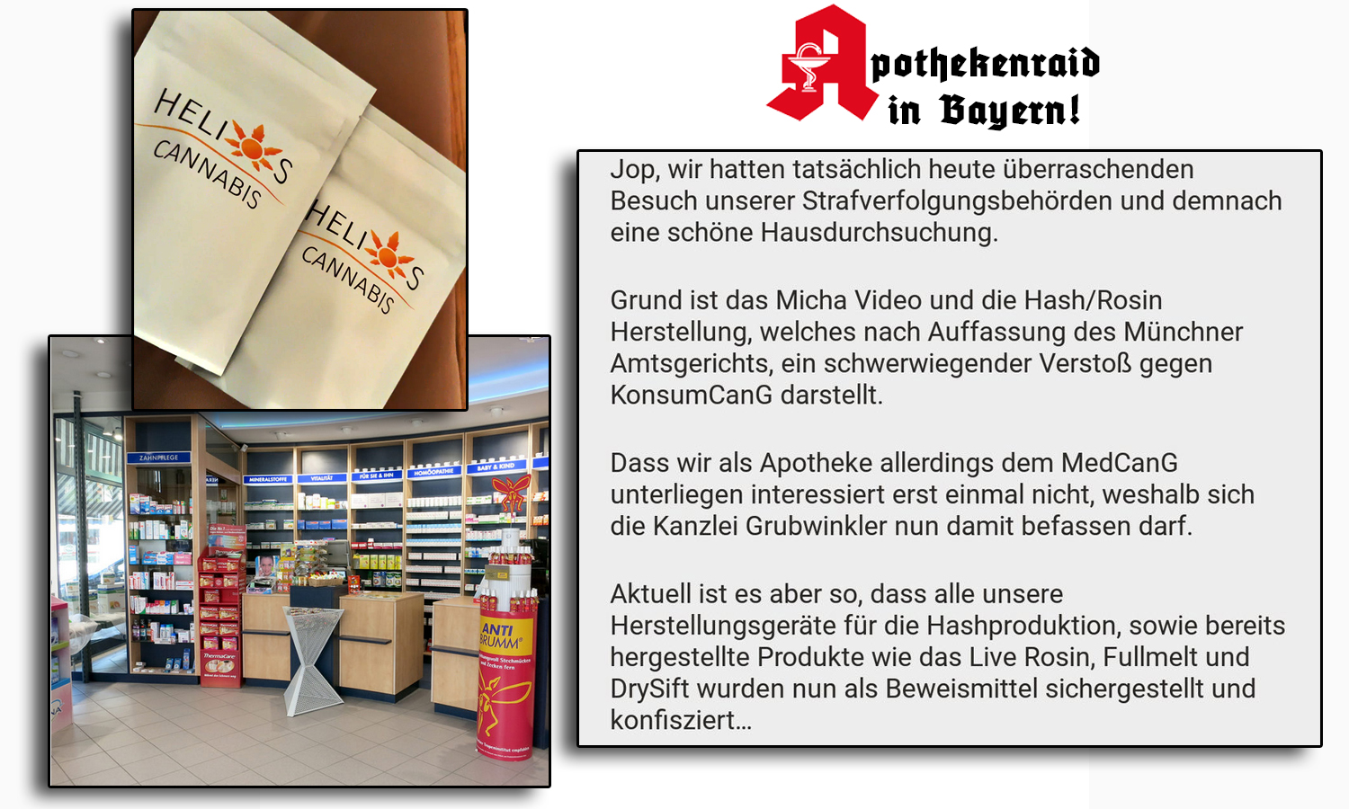 Helios Apotheke Durchsuchung