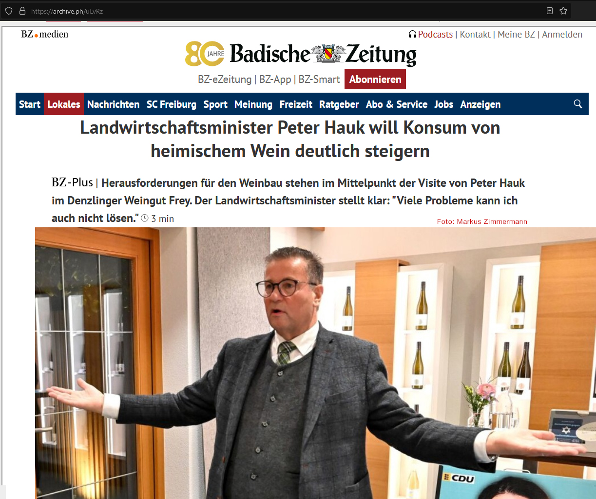 Minister Hauck