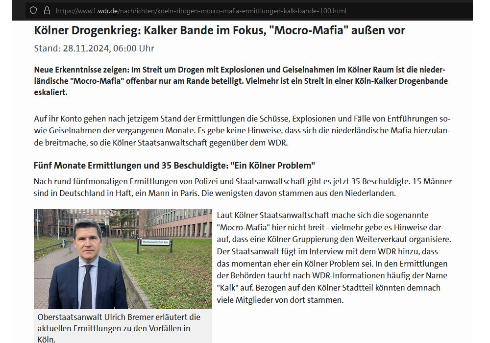 Keine Mocro Mafia in Köln