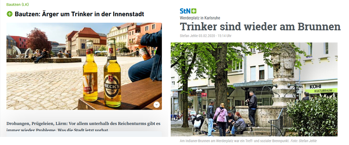 TRinker in der Stadt