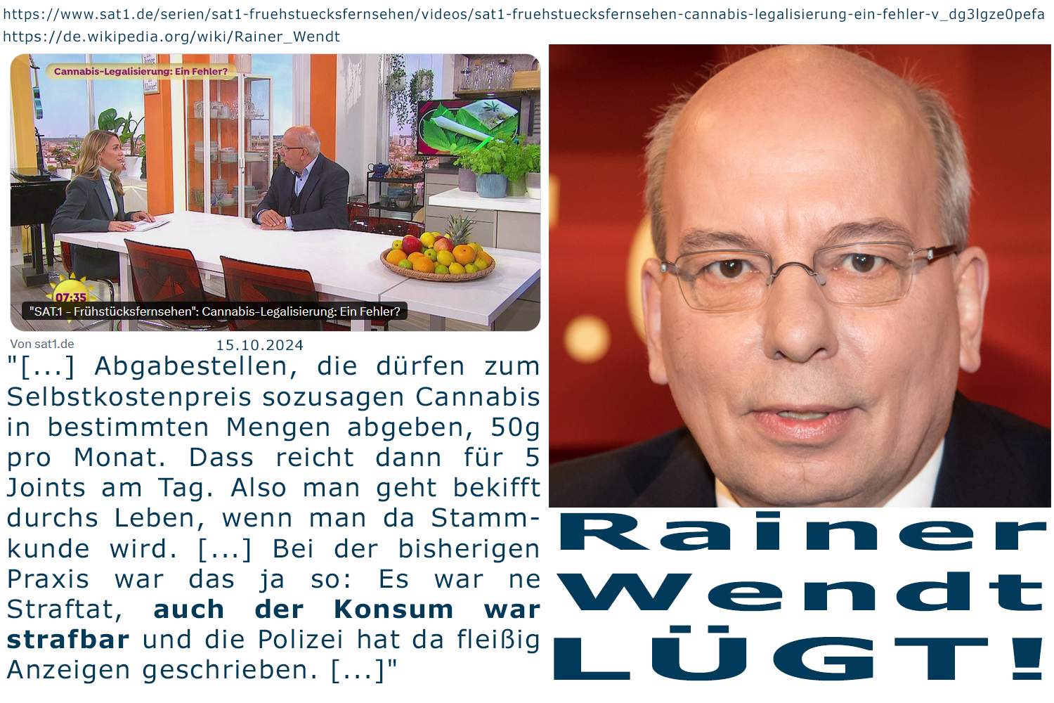 Rainer Wendt lügt